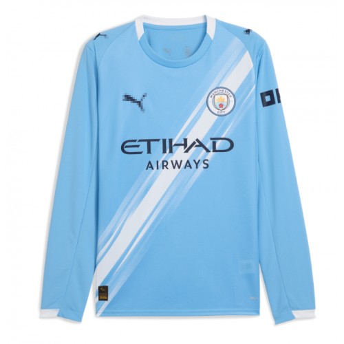 Manchester City Replika Hemmatröja 2025-26 Långärmad Manchester City Replika Hemmatröja 2025-26 Långärmad